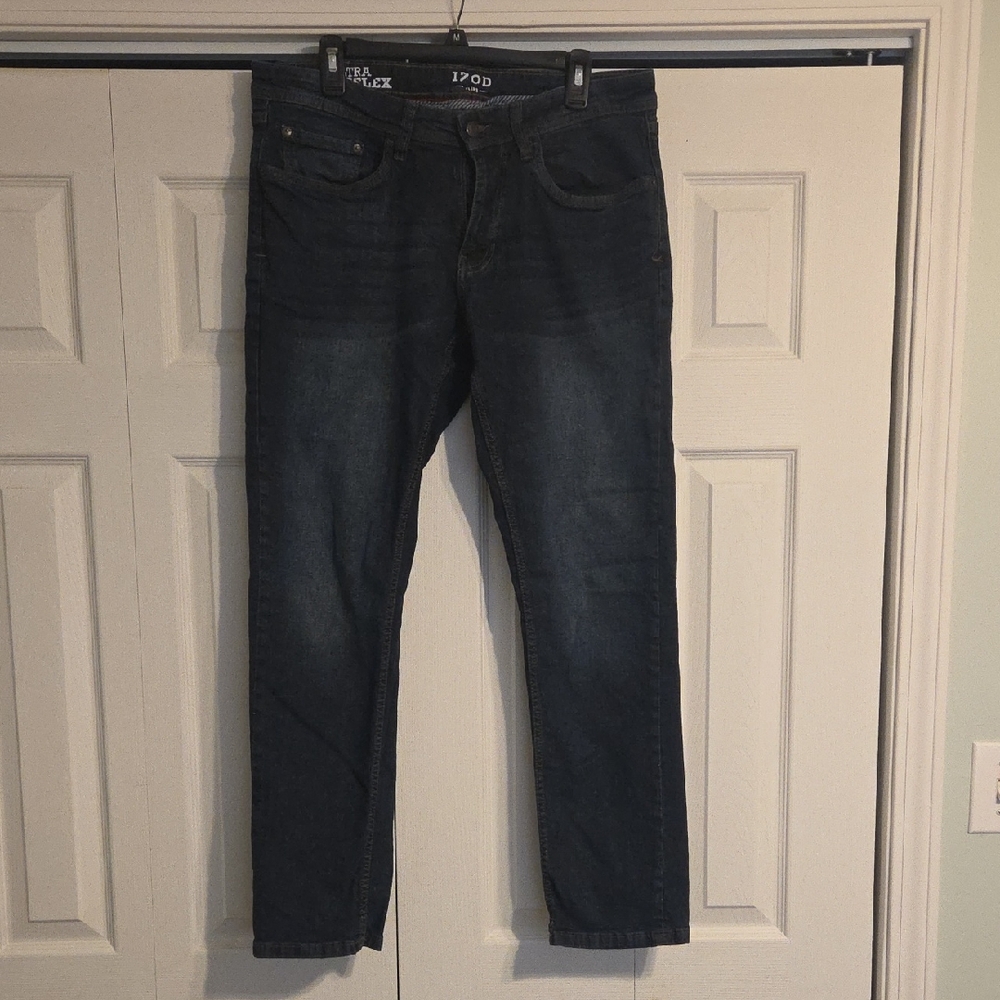Izod Men's Deep Indigo Straight Jeans